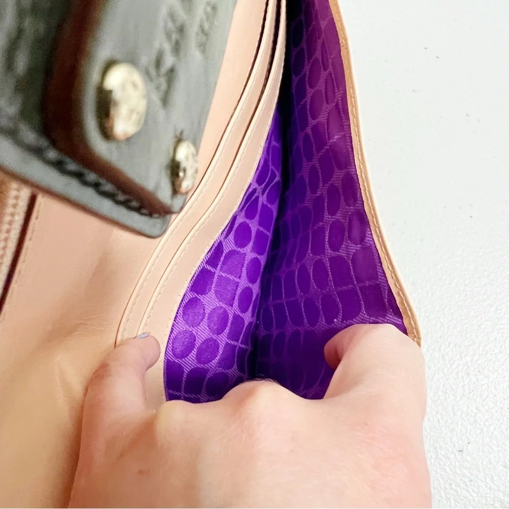 Kate Spade Green Embossed Crocodile Mini Envelope Clutch